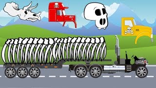 Halloween Truck and Pumpkin Excavator  What Cabin  Cartoon Animation for Children or Babies [upl. by Curran]