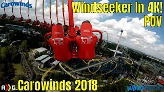 Windseeker In 4K  POV  Carowinds  2018 [upl. by Nahsed]