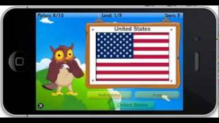 Identify The World Flags Game Iphone iPad Game [upl. by Katy]