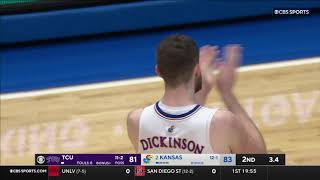 Hunter Dickinson Game Winner  TCU vs Kansas Basketball Full Ending 010624 [upl. by Brawley887]