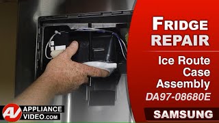 Samsung Refrigerator  Dispenser door not opening  Ice Route Case Assembly [upl. by Oynotna]