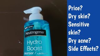 Neutrogena Hydro Boost cleanser Water Gel Review [upl. by Tildi]