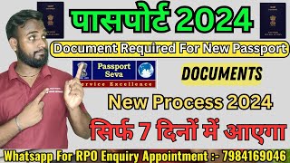 Document Required For New Passport In India 2024  MINOR ADULT ECR ECNR  Abhishek Sahani [upl. by Annaiel]