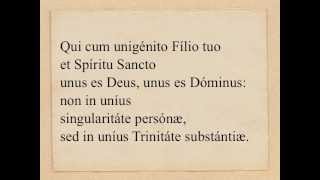 Præfatio de Sanctissima Trinitate tonus sollemnis [upl. by Raye]