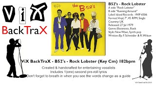 B52s  Rock Lobster Key Cm 182bpm Original NON VOCAL Master Karaoke [upl. by Nahshu]