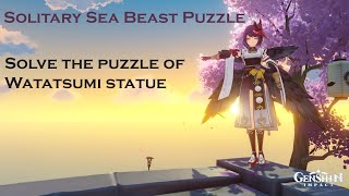 Solitary Sea Beast Puzzle  Solve the puzzle of Watatsumi statue  Genshin Impact [upl. by Alfy70]