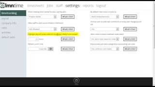 LMN Time  Help  Settings  Timetracking [upl. by Einhpets529]