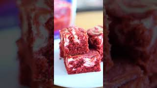 How To Make Fun And Easy Red Velvet Cheesecake Bars  Carolines Cake Mix [upl. by Nerol]