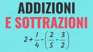 Operazioni con le Frazioni  Addizioni e Sottrazioni [upl. by Nert]