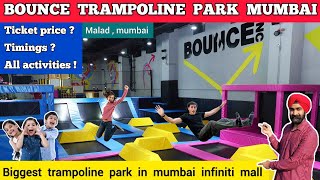 Bounce trampoline park in mumbai  Bounce trampoline park malad  Trampoline park mumbai malad vlog [upl. by Etakyram624]