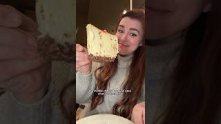 Eating hilariously large portions at carmines in NYC foodie italianfood nyc nycfood cheesecake [upl. by Neehs]