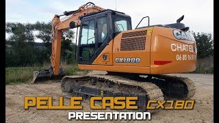 Pelle CASE CX180D Présentation des commandes [upl. by Kevon]