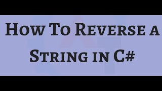 How to Reverse a String in WPF using C  Interview Tutorial for Beginners WPF StringReverse [upl. by Struve716]