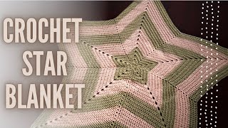 How to Crochet a Star Blanket Pattern  Tutorial EASY [upl. by Comethuauc]