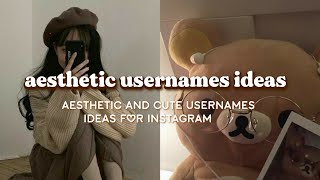 aesthetic and cute usernames ideas for Instagram [upl. by Josi]