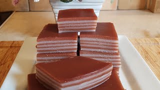 Thai Dessert Steam Chocolate Layer cake ขนมชั้นช็อคโกแลตmy taste my style food [upl. by Labaw]