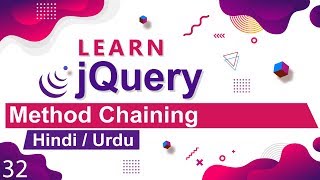 jQuery Method Chaining Tutorial in Hindi  Urdu [upl. by Ariahay783]