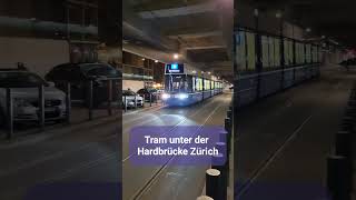 Flexity Tramsichtung unter der Hardbrücke Stadt Zürich Schweiz 2023  shorts [upl. by Garin]