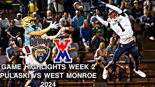 Unforgettable High School Football Rivalry Pulaski vs West Monroe [upl. by Ivie]