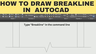 Breakline command in AutoCAD 2024  AutoCAD tutorial breakline [upl. by Liam]