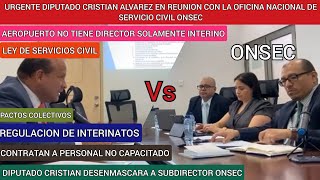 DIPUTADO CRISTIAN ALVAREZ DESENMASCARA A SUBDIRECTOR DE ONSEC POR REGULACION DE INTERINATOS [upl. by Tnomel]