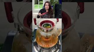 😮Sadia Imam ki secret green tea ☕ ki recipehow to make tea shorts​ youtubeshorts​ viralvideo​ [upl. by Neztnaj]