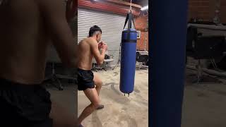 Kickboxing bag workout fitness kickboxing muaythai boxing new like subscribe everyone [upl. by Ahsied623]