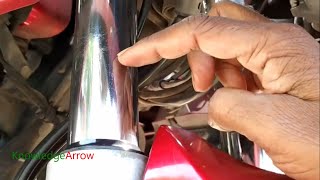 FZ bike fork oil leaking simple technique to use it without repair front fork oil seal leak [upl. by Yrrum]