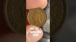 1907 US Indian Head Penny 🇺🇸 coins shorts [upl. by Steen]