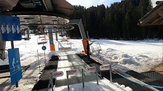 What are CONVEYOR BELT ski lifts like RADAZ ski lift  Megeve Feb 2024 [upl. by Dixil]