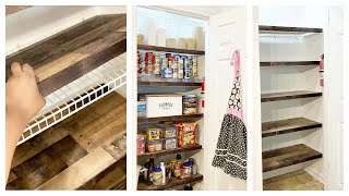 DIY How To Cover Your Wire Shelving For 23  Pantry Organization Ideas [upl. by Airla]