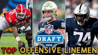 The 10 Best Offensive Linemen In The 2024 NFL Draft [upl. by Boylston782]