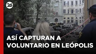 Así capturan a un voluntario en la ciudad de Leópolis [upl. by Jolynn204]