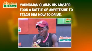 Youngman claims his master took a bottle of Akpeteshie to teach him how to drive [upl. by Ettelocin]