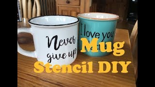 Mug Stencil DIY Project [upl. by Zoltai]