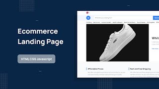 Ecommerce Landing Page  HTML CSS Javascript [upl. by Nylidam]