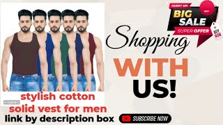 cotton vest for men combo pack 5 stylish cotton solid vest for men [upl. by Hilten146]