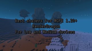 3 aesthetic shaders for Minecraft PEBedrock 120012073 Low and medium devices [upl. by Anilrahc]