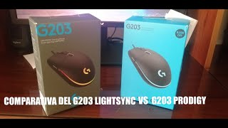 Comparativa del G203 Prodigy vs G203 Lightsync el mismo mouse o algo diferente🤔 [upl. by Carlota329]