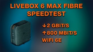 SpeedTest Livebox 6 Max Fibre 2Gbs Ethernet  Wifi 6E [upl. by Ssenav]