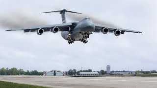 The Crazy Process of Landing US Largest 420 Ton Cargo Aircraft [upl. by Sible]