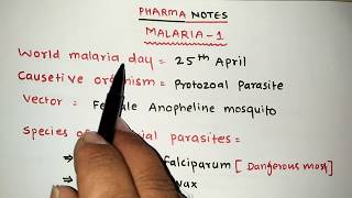 MALARIA  MALARIAL PARASITE LIFE CYCLE WITH TRICKS  PART1  RRB PHARMACIST EXAM  GPAT  ESIC [upl. by Hurst]