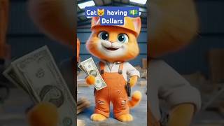 Cat 😺 having dollars 💵shorts trending viralvideos shorts shortvideo short tiktok viralshort [upl. by Nytsua]