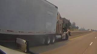 Semi Collision from brakes catching fire [upl. by Einhpets]