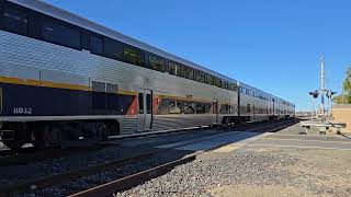 Amtrak Capitol Corridor 728 at Mowry Ave Newark CA with CDTX 8306 Cab Car and 2105 SC44 amtrak [upl. by Viquelia461]