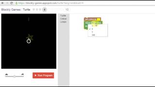 Blockly Games  Solution Turtle 4 [upl. by Bartosch]