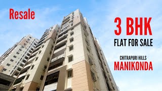 MANIKONDA CHITRAPURI HILLS  3BHK RESALE FALT  1670 SFT  WEST FACING [upl. by Maxwell]