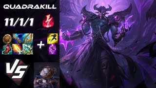 MID Kassadin vs Orianna QUADRAKILL  EU Grandmaster Patch 1422 [upl. by Llyrehc]