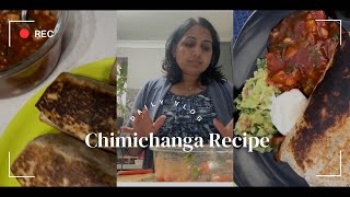 Chimichanga Mexican Recipe Banaya Dinner Me and Sneh Ne Gaya Hare Krishna Mantra [upl. by Attenaz207]