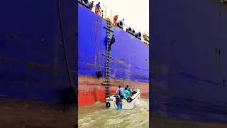 Passengers using the Pilot ladder to board ship [upl. by Sherburn976]